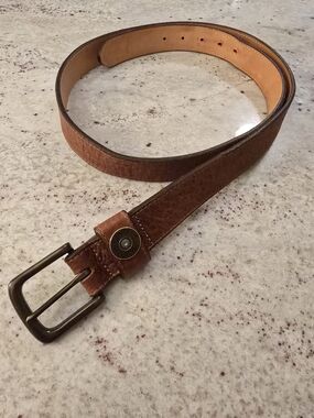 Orvis Brown Leather Men's Belt - Classic Casual Style